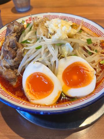 野菜RED味玉乗せ 6辛