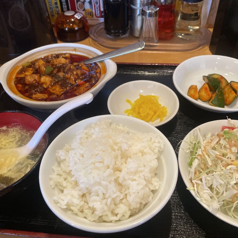 四川伝統の麻婆豆腐ランチ(辛め) 🌶️🌶️🌶️