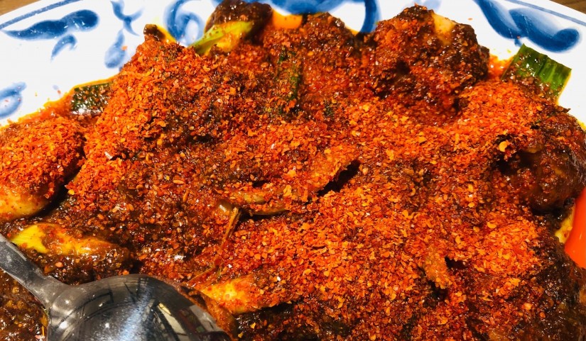 レッドホットエビチリ 地獄エビチリ辛さ50倍