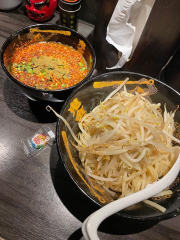 シビカラ味噌つけ麺,辛さ鬼増しシビれ増しもやしトッピング 辛さ鬼増しシビれ増し
