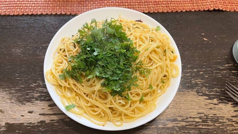 パクチー ペペロンチーノ