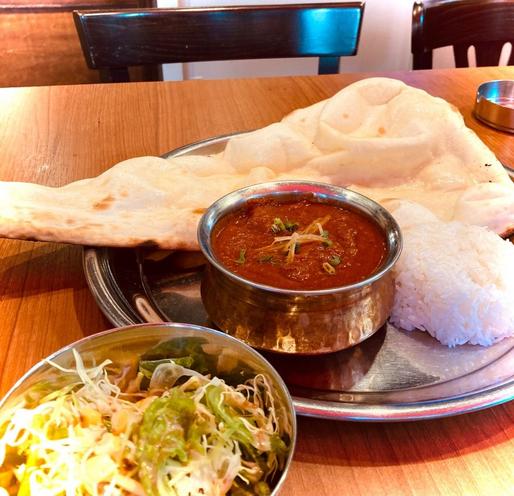 マトンカレー（ランチセット） とても辛い