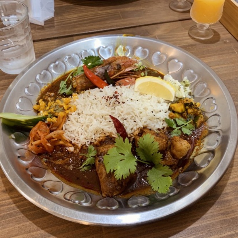 チキンの南印カリー&ケララプラウン