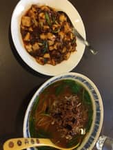 陳麻婆豆腐と台湾ラーメン