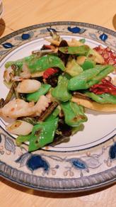 明石タコとニンニクの芽のマーライ醤炒め