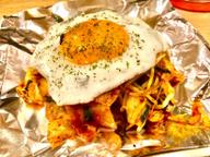 豚キムチ目玉焼き乗せ
