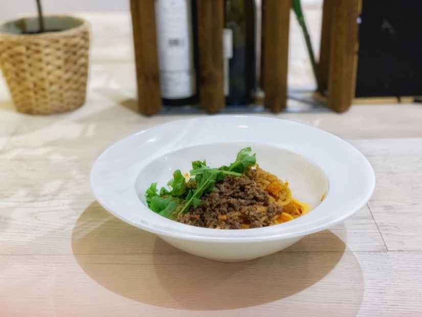 しびれ担々パスタ 唐辛子マーク2本