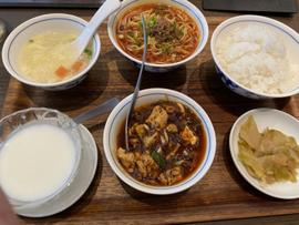 陳麻婆豆腐と坦々麺セット