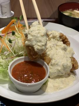 赤のチキン南蛮定食 ピリ辛