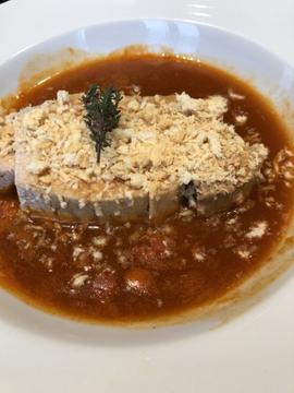 揚げないロースカツカレー インド風