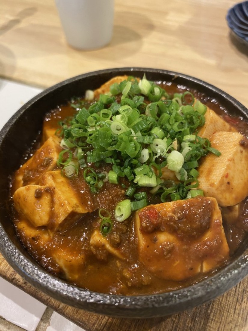 鉄板おつまみ麻婆豆腐