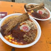 肉煮込みバター生姜味噌ラーメン（大つけ麺博） ファイヤー変更（辛さ増し）