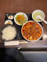 四川麻婆豆腐定食1050円 極辛
