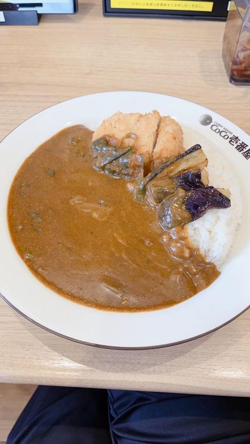 ほうれん草カレー（チキン、ナス） 10辛
