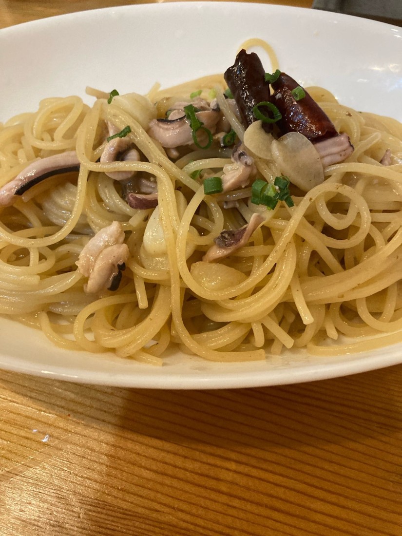 いか塩辛パスタ
