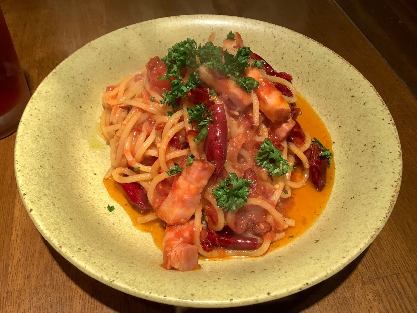 ベーコンアラビアータ 激辛 1辛