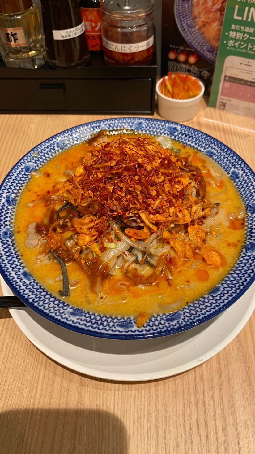 激紅ちゃんぽん 3辛+2辛 2.30KM - じげもんちゃんぽん 川崎アゼリア店