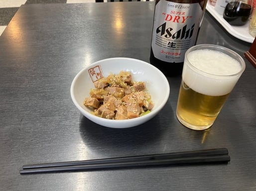 わさび醤油焼豚皿