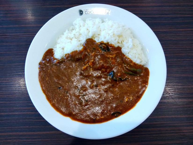 ポークカレー 納豆 チキンにこみ ほうれん草  10辛