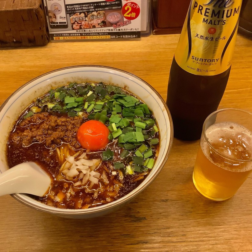 味噌辛ニラそば 1.62KM - らぁ麺 ふじ松 戸塚店:神奈川県 | 辛メーター