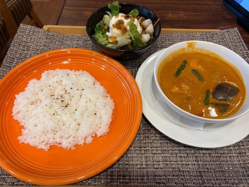 海老と夏野菜のレッドカレー 辛さ3
