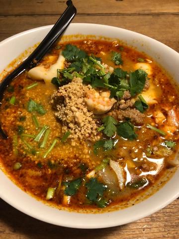 トムヤムラーメン 5辛まで選べます