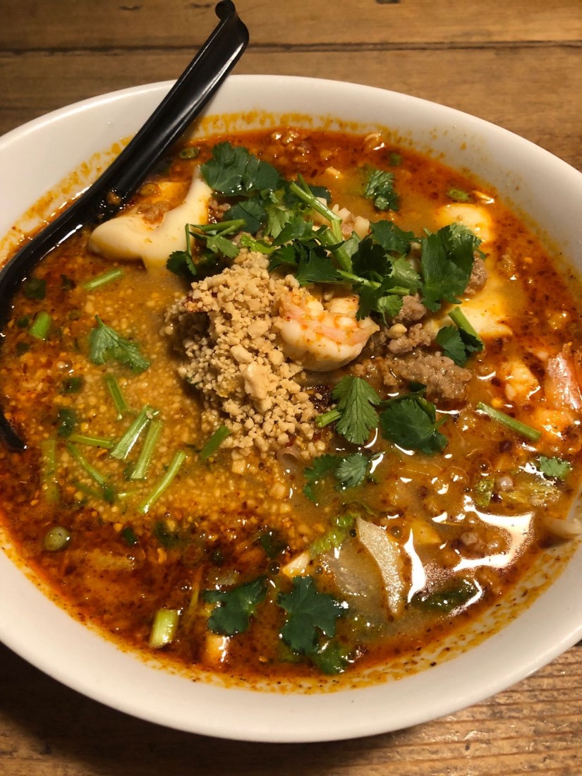 トムヤムラーメン 5辛まで選べます