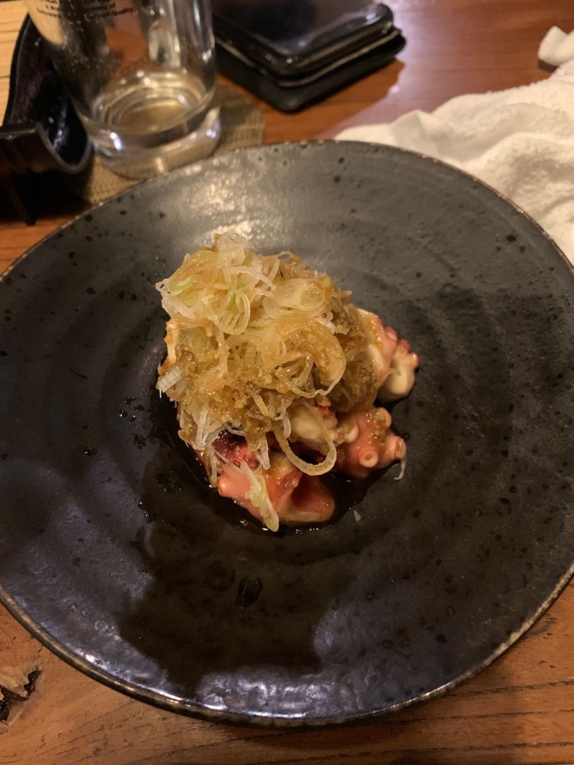 ネギだくのタコわさ