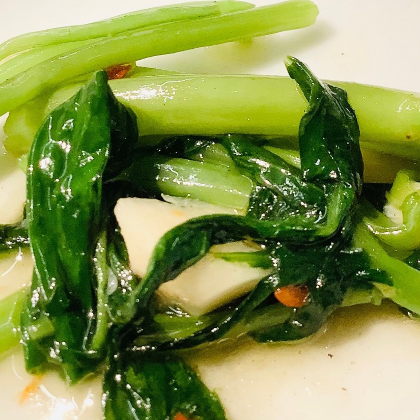 空芯菜のファイヤー炒め