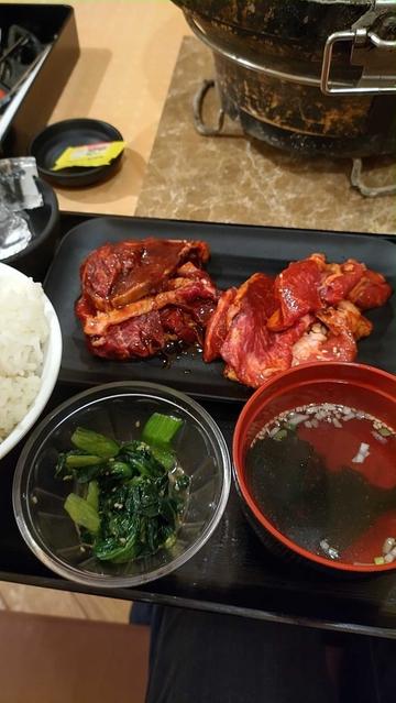 ハラミカルビ定食 激辛
