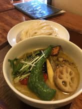 グリーンカレーつけうどん