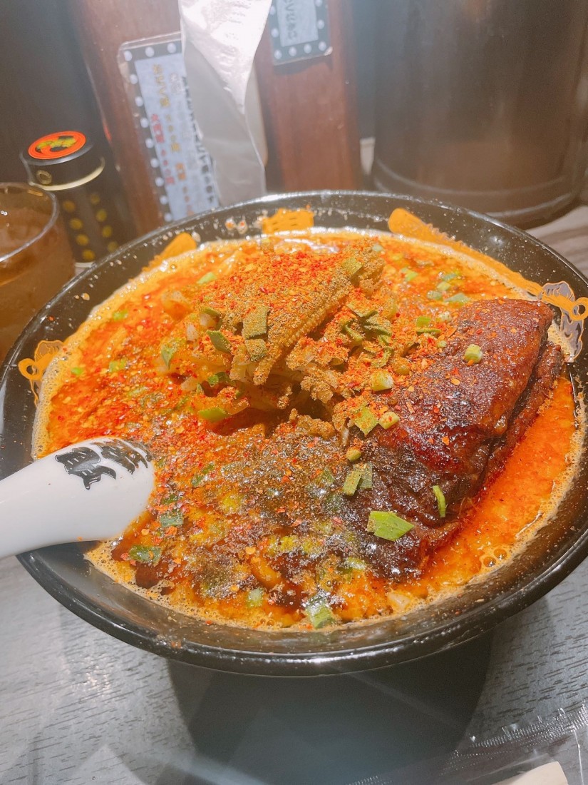 肉増しカラシビ味噌らー麺  辛さ鬼増し痺れ鬼増し