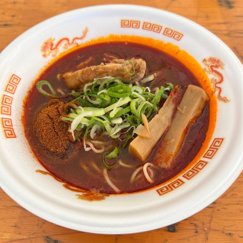 デビルドラゴン(大つけ麺博2022) 大辛(超辛トッピング「死刑宣告」追加)