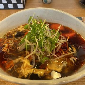 辛くて酸っぱいサンラー麺