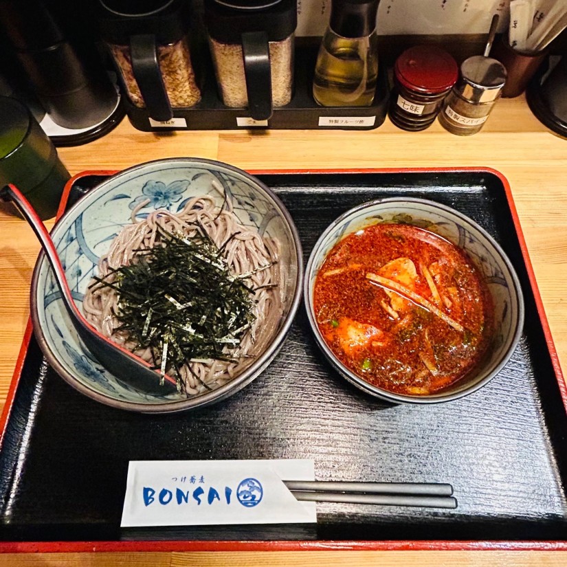 辛豚つけ蕎麦 3辛