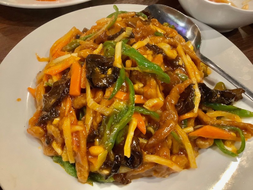 豚肉細切り四川炒め