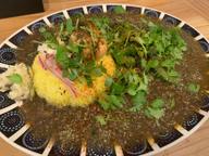 マトンとゴーヤとパクチーのめっちゃ美味しいカレー。