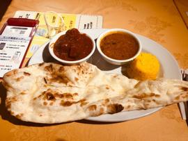 ランチメニュー チキンとナスのカレー 超激辛