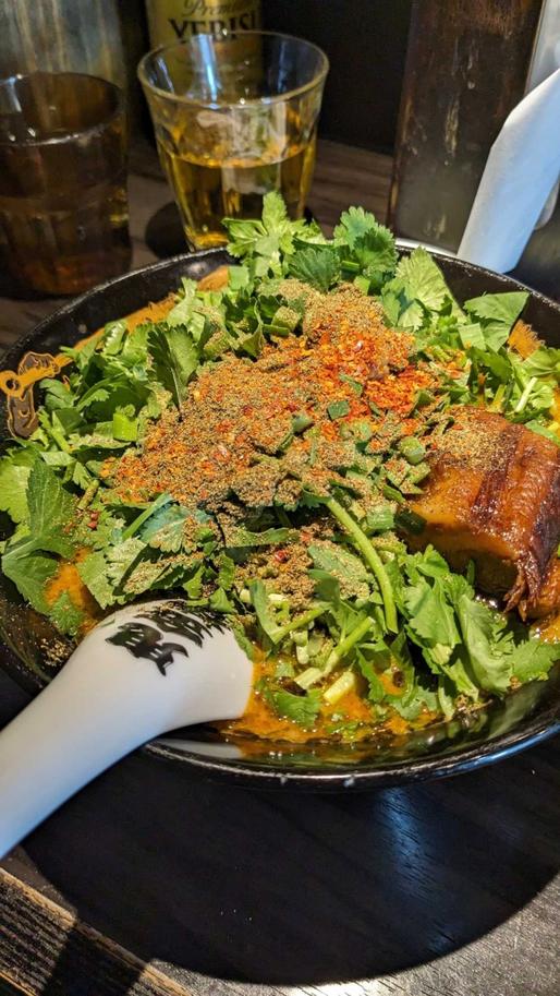 パクチーラーメン カラ増し、シビ鬼増し