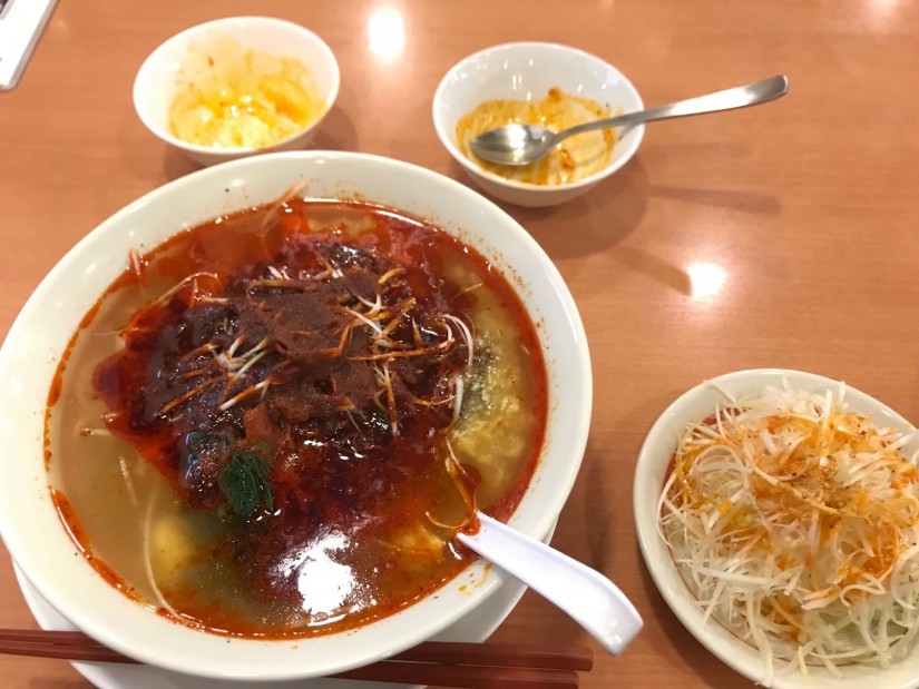 激辛酸辣湯麺(あっさり塩味) 5辛赤マー油×2