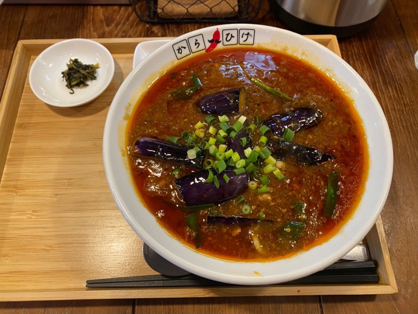 麻婆茄子麺 辛さプラス
