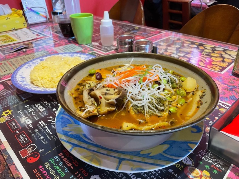 北恵道 (季節の野菜, 麻の実, 舞茸, パクチーS) 天空