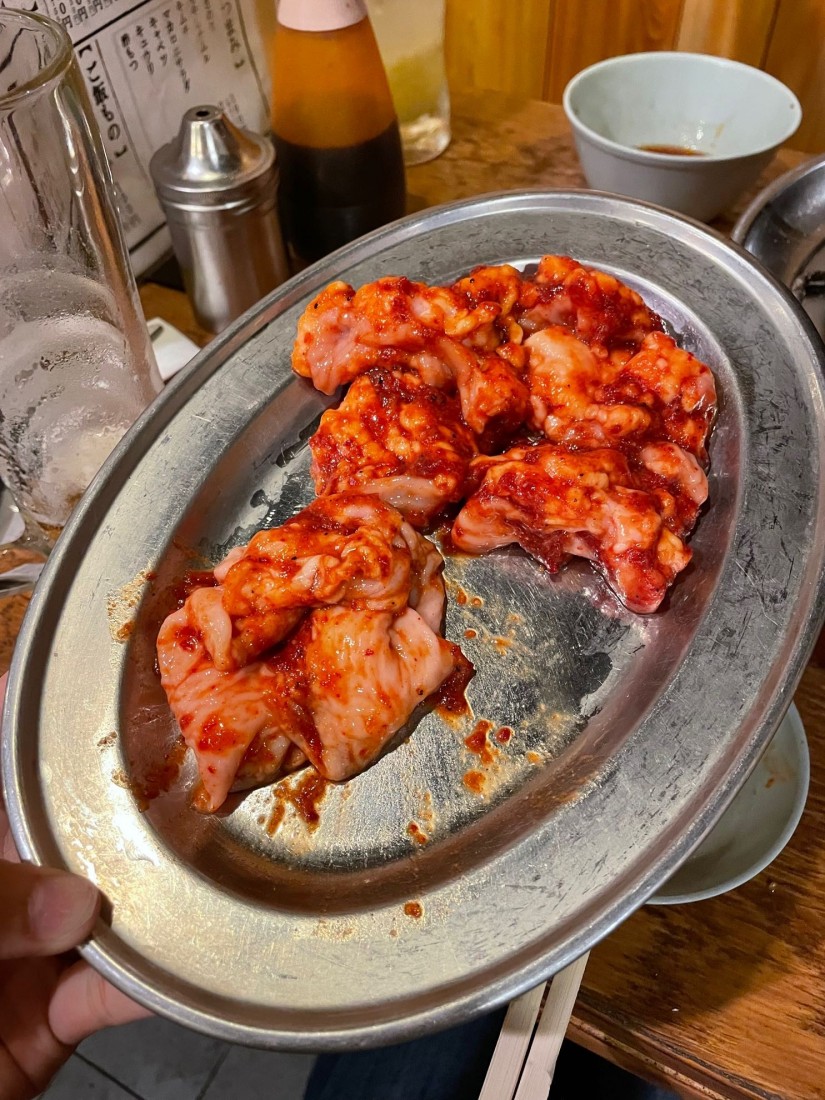 シマチョウ 辛みそ