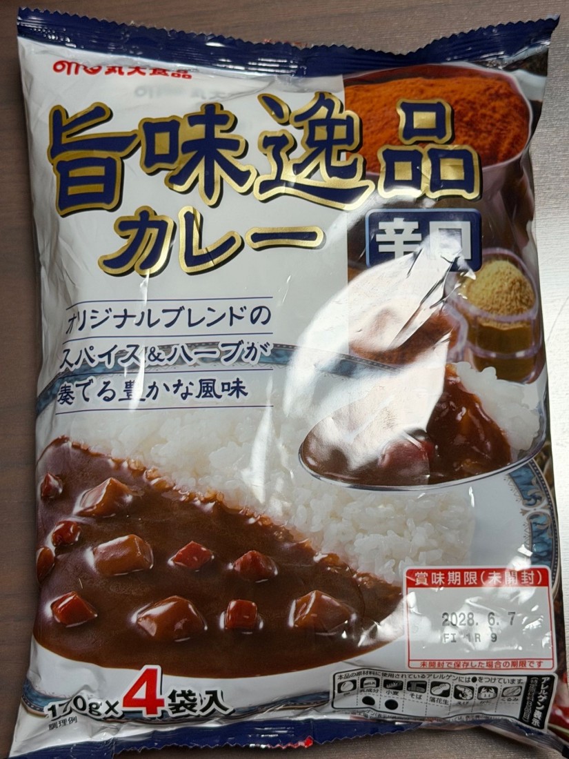 丸大食品 旨味工房 カレー 辛口 4袋入18袋72食分賞味期限2027.9.16 旨味逸品カレー 辛口 1.51KM - 丸大食品 | 辛メーター