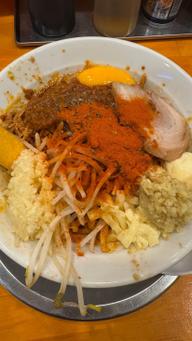 限定キーマーカレーまぜそば 辛変更