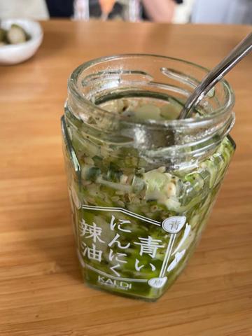 青いにんにく辣油