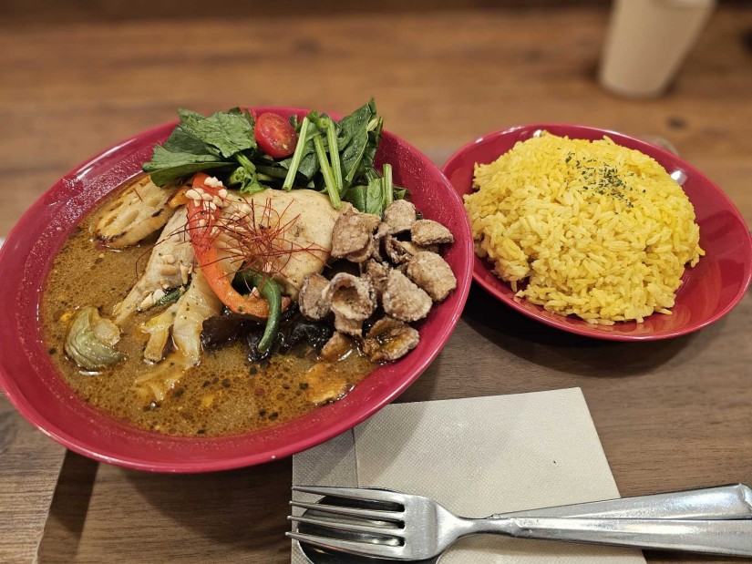 20種の野菜とチキンレッグのスープカレー大辛大盛 大辛