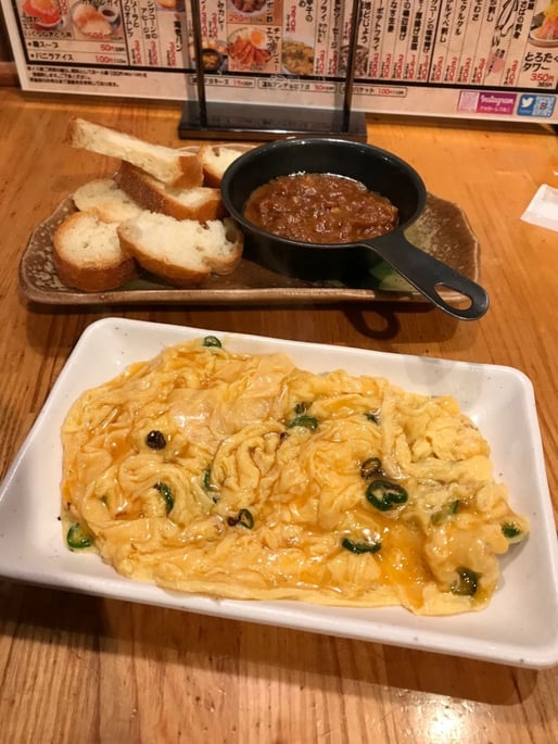 青唐辛子の卵炒め