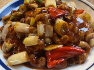 大エビの辛子炒めSサイズ +辛(50円)×2=大辛(100円)