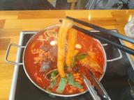 エゴマの葉とスンデトッポキ 大人味